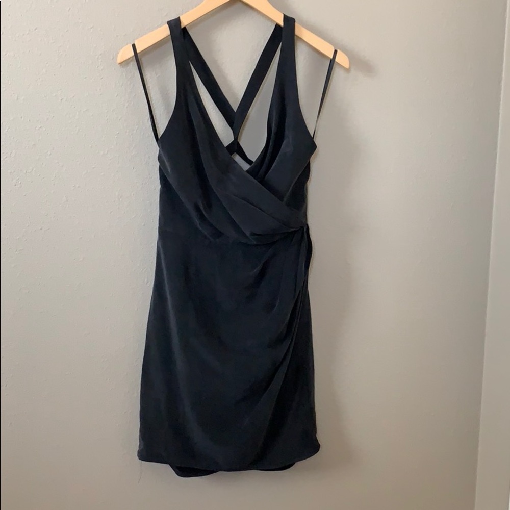 Zimmermann Open Crossback Wrap Dress Black Sz 1